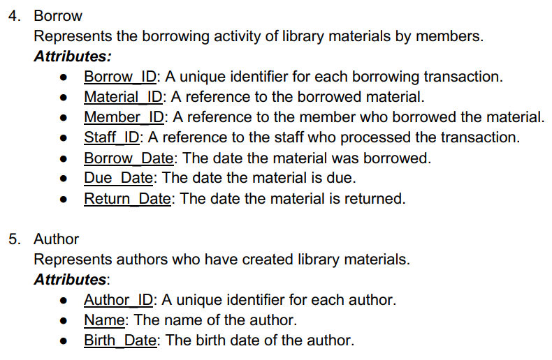 Solved 1. Material Represents individual items available in | Chegg.com