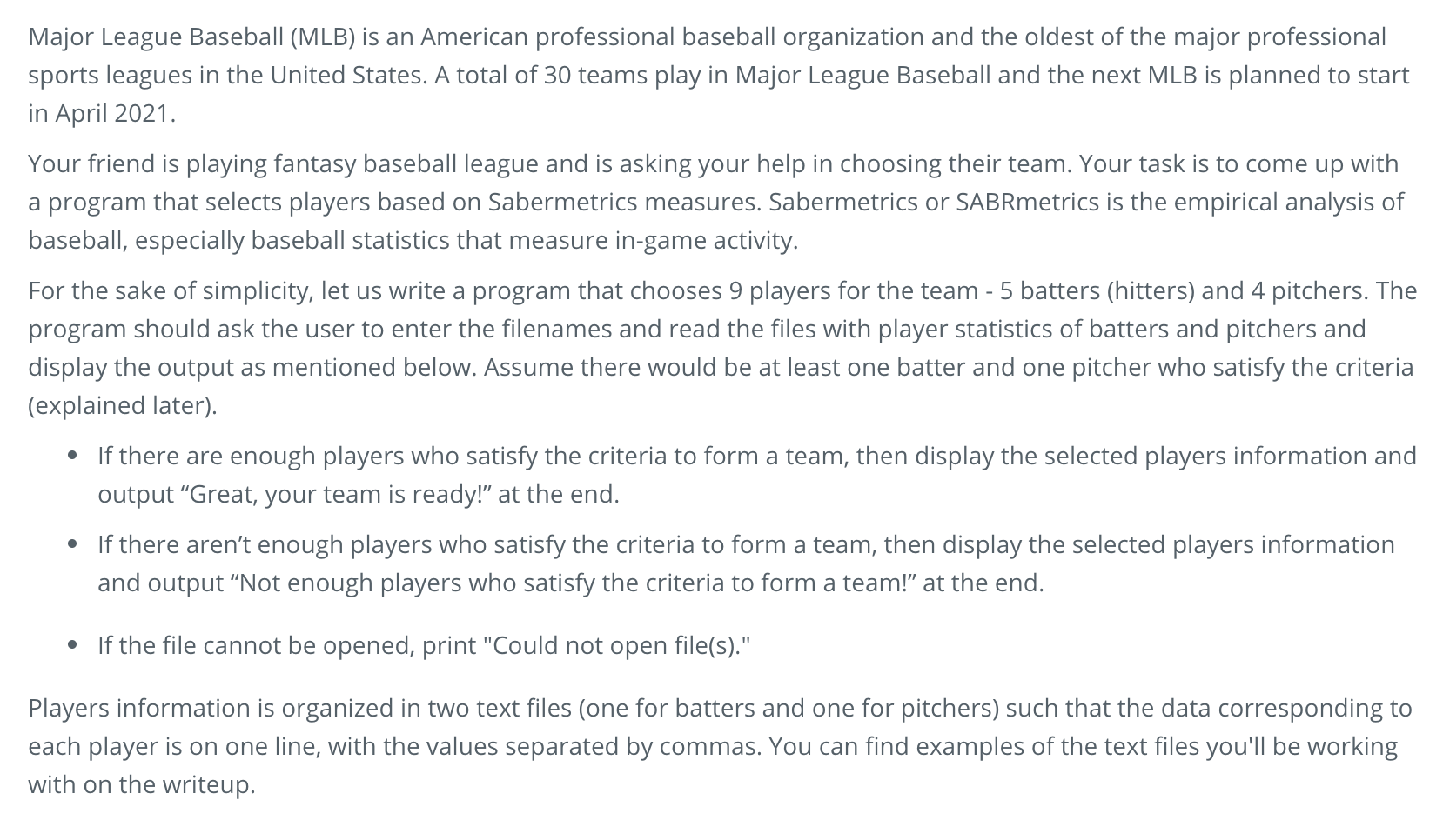 Organisation: Major League Baseball (MLB)