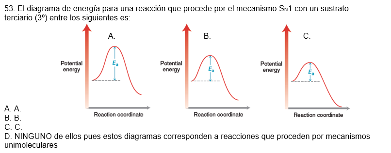 Solved 53. El diagrama de energía para una reacción que 