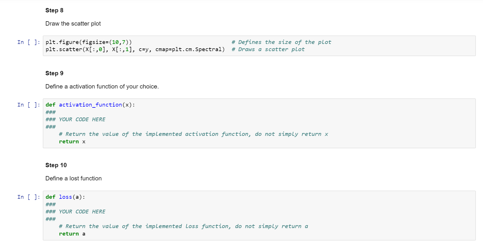 Solved Programming Part 5: Artificial Neural Network Write a | Chegg.com
