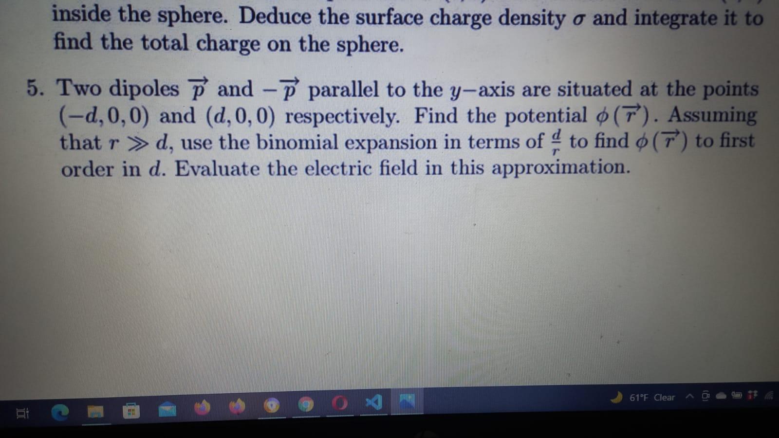 Solved inside the sphere. Deduce the surface charge density | Chegg.com