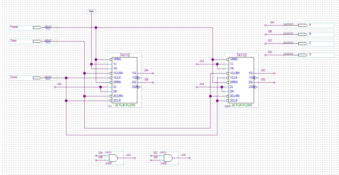 Solved Need 4 ﻿Bit up / ﻿down counter using 2 ﻿x | Chegg.com