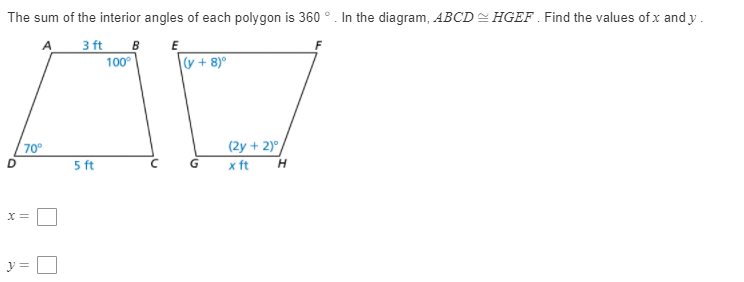 Solved The sum of the interior angles of each polygon is | Chegg.com