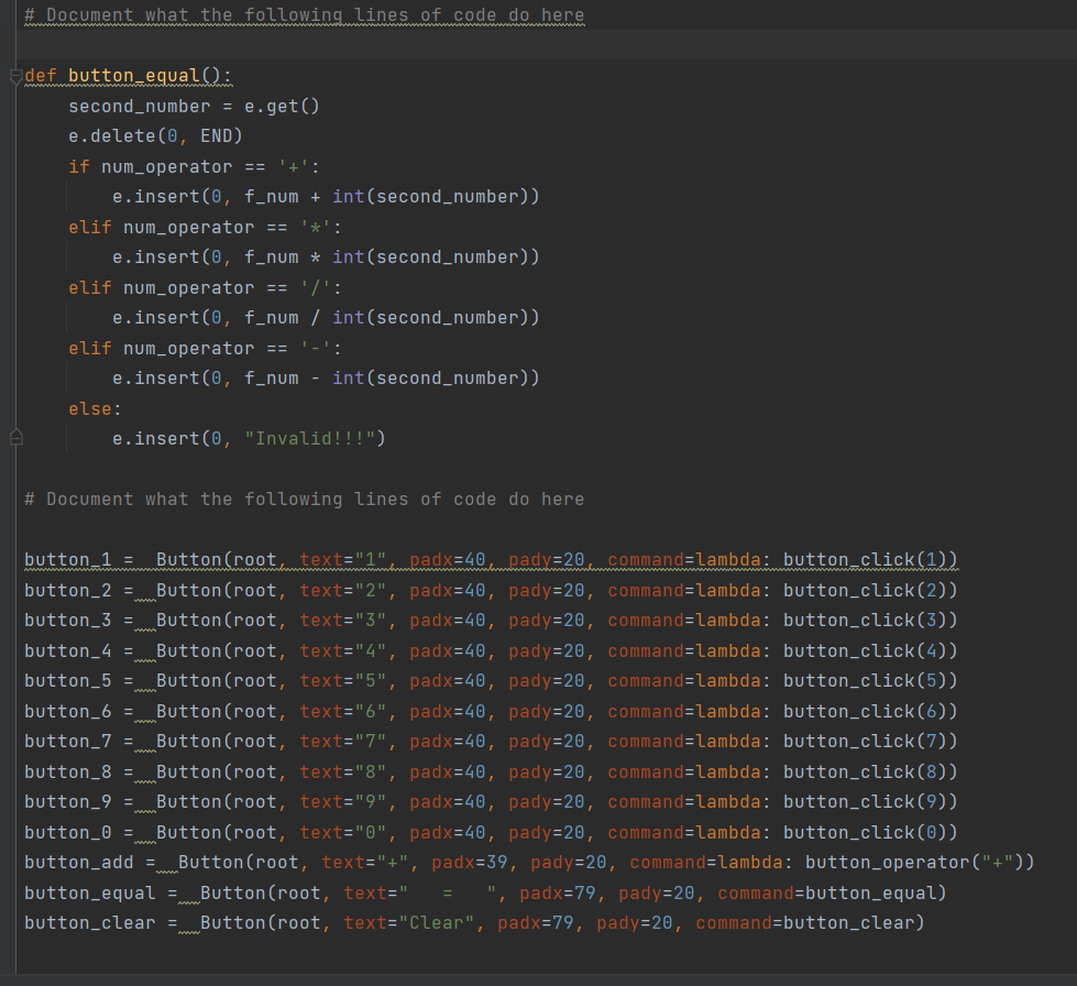 Solved # Document what the following lines of code do here | Chegg.com