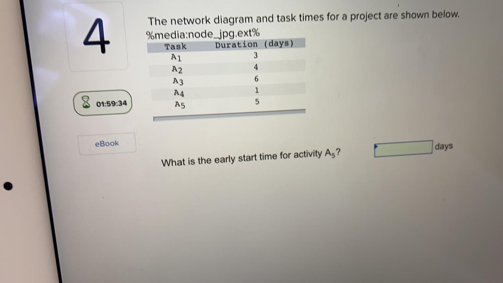 Solved The network diagram and task times for a project are | Chegg.com