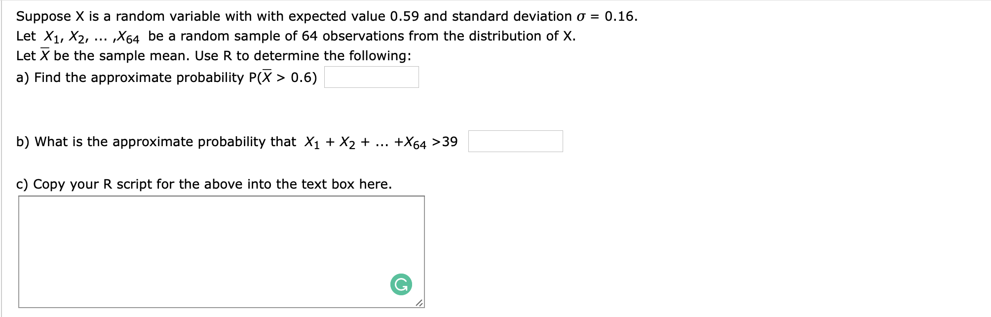 Solved Suppose X is a random variable with with expected | Chegg.com