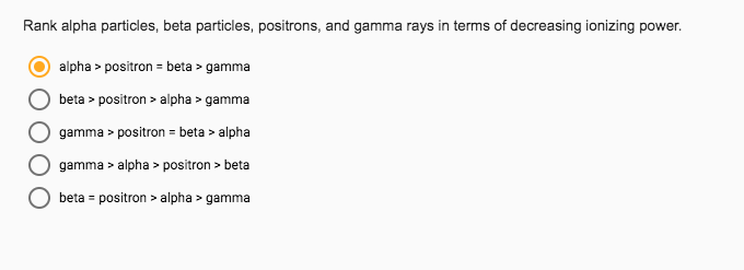 Solved Rank Alpha Particles Beta Particles Positrons And Chegg Solved Rank Alpha Particles Beta Particles Positrons And Chegg
