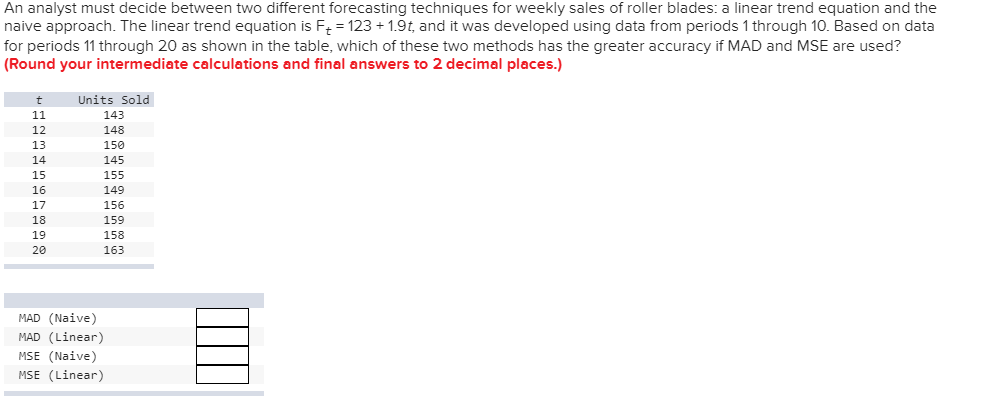 Solved An analyst must decide between two different | Chegg.com