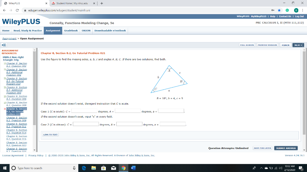 Solved X Student Home My Mhoc Edu X X Wile Plus C 0 Chegg Com