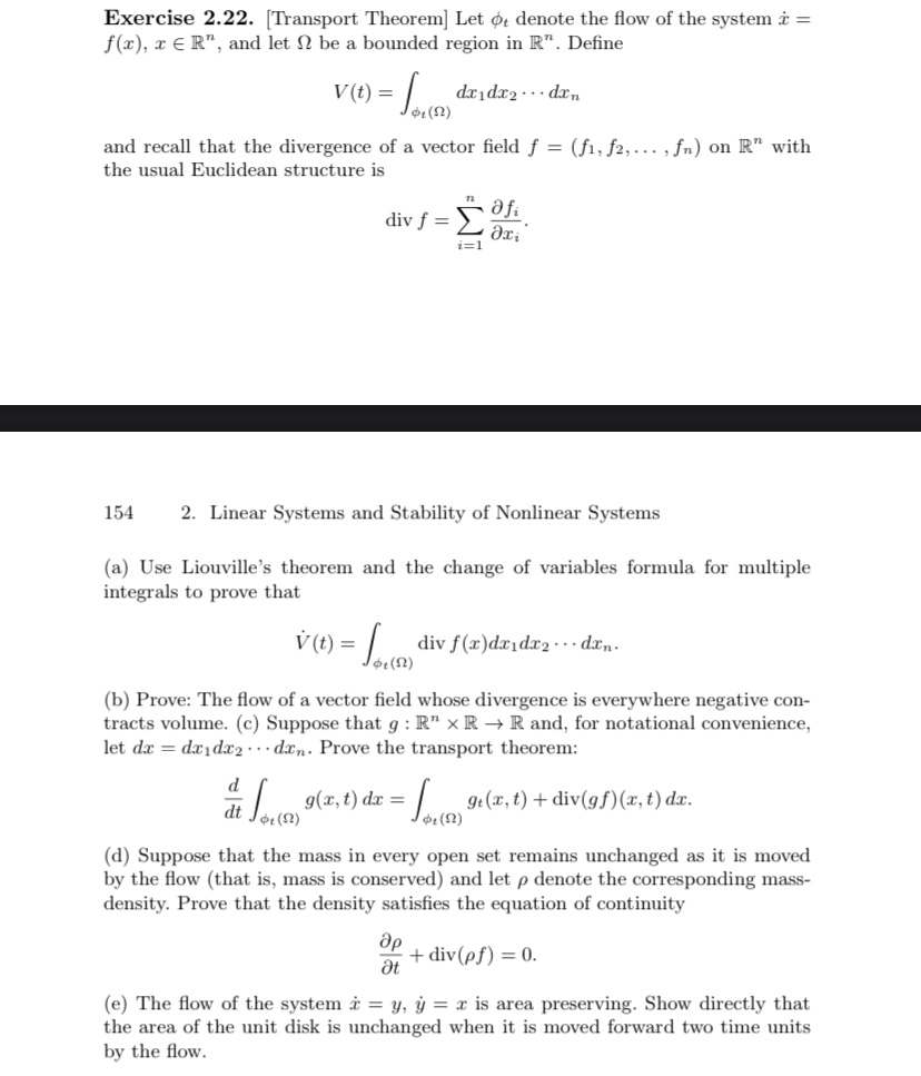 Exercise 2 22 Transport Theorem Let Ot Denote T Chegg Com