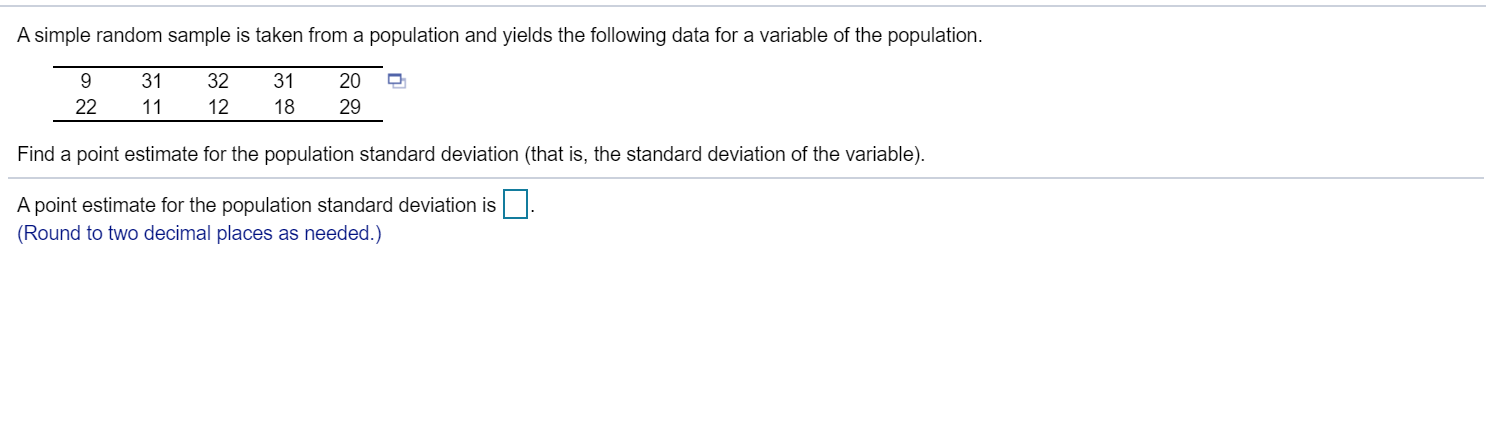 solved-a-simple-random-sample-is-taken-from-a-population-and-chegg