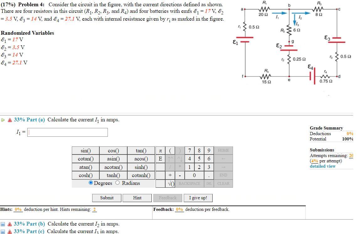 Solved B (17%) Problem 4: Consider The Circuit In The | Chegg.com