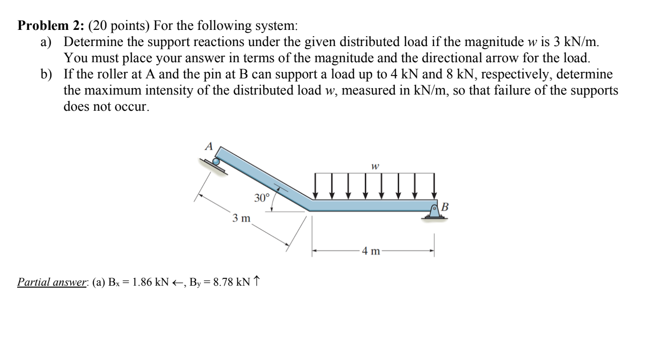 Solved Problem 2: (20 Points) For The Following System: A) | Chegg.com