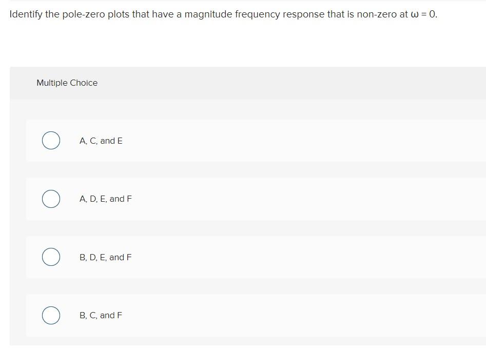 Solved In the given figure are pole-zero plots of transfer | Chegg.com