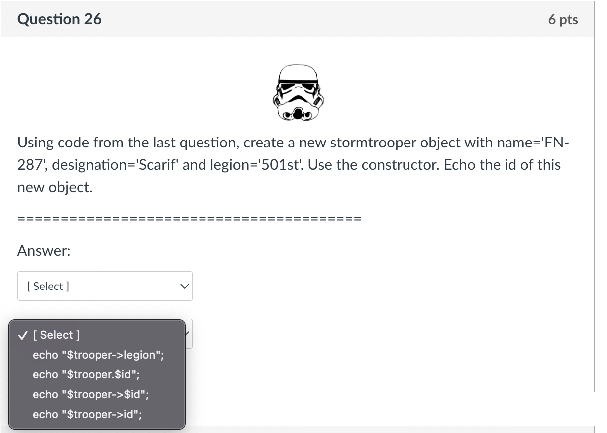 Solved Question 25 6pts Create a PHP class for a | Chegg.com