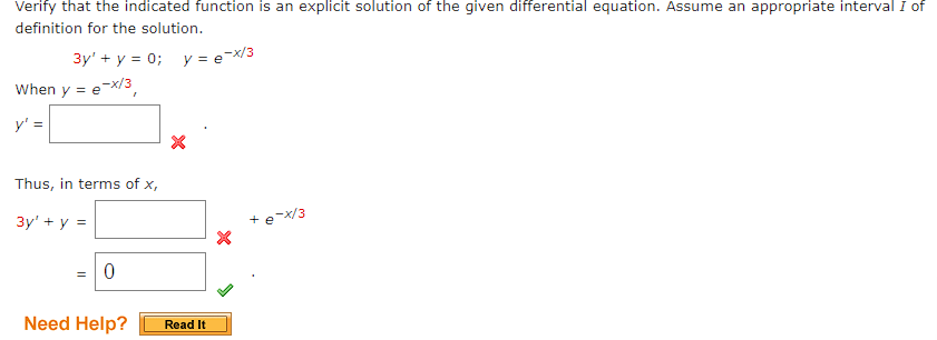Solved Verify that the indicated function is an explicit | Chegg.com