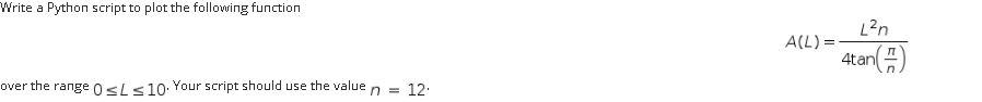 Solved Write a Python script to plot the following function | Chegg.com