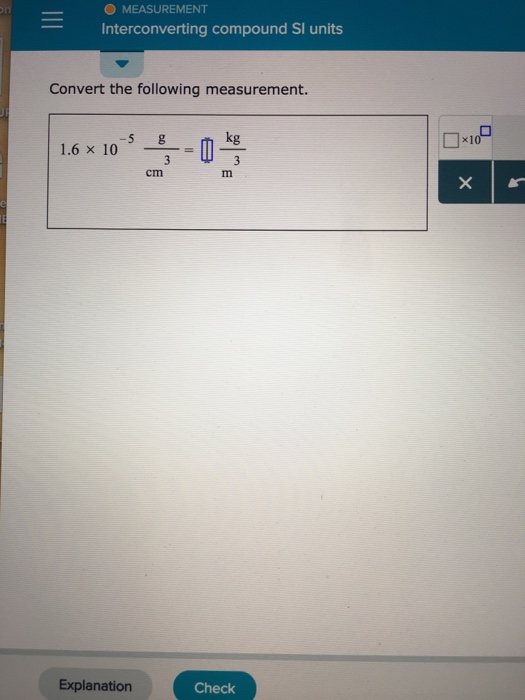 Solved Convert The Following Measurement. 1.6 Times 10^-5 | Chegg.com