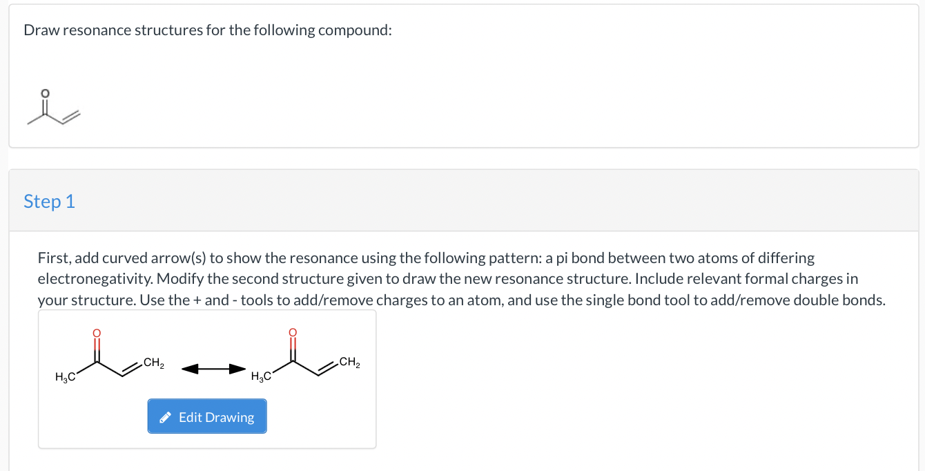 Solved Draw resonance structures for the following compound: | Chegg.com