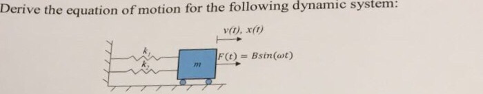 Solved Derive the equation of motion for the following | Chegg.com