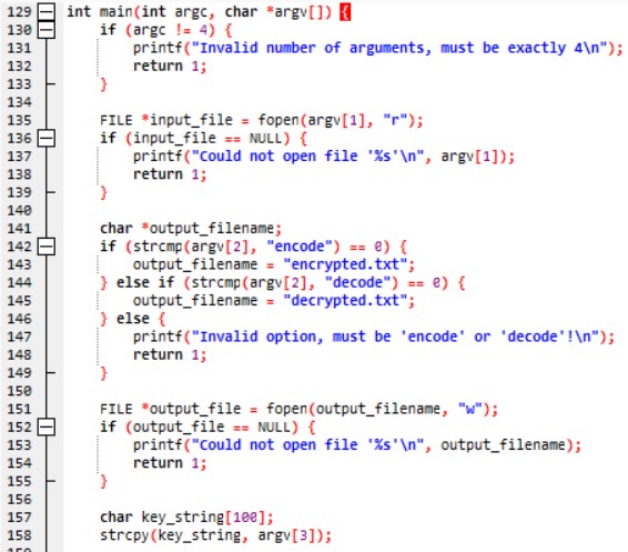 Solved 1. If there is not exactly 4 command line arguments, | Chegg.com