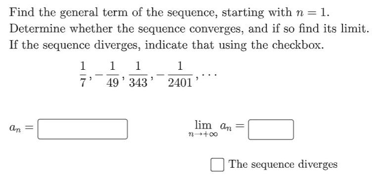 Solved Find The General Term Of The Sequence Starting With