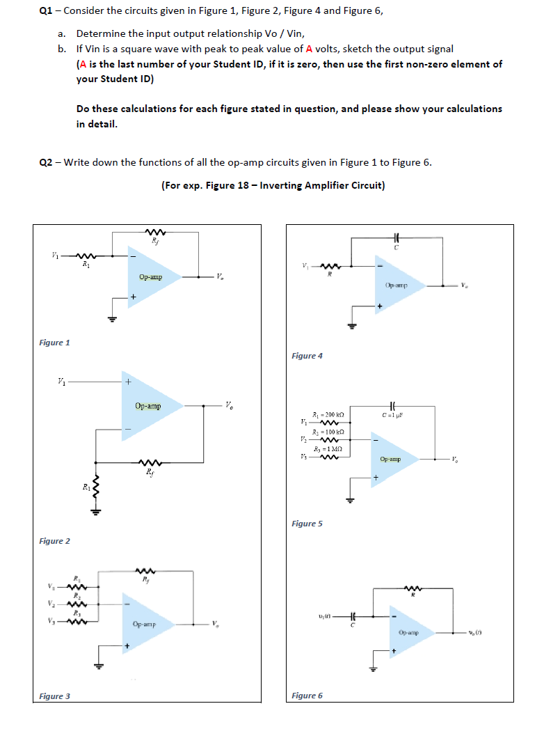 Solved a. Q1 - Consider the circuits given in Figure 1, | Chegg.com