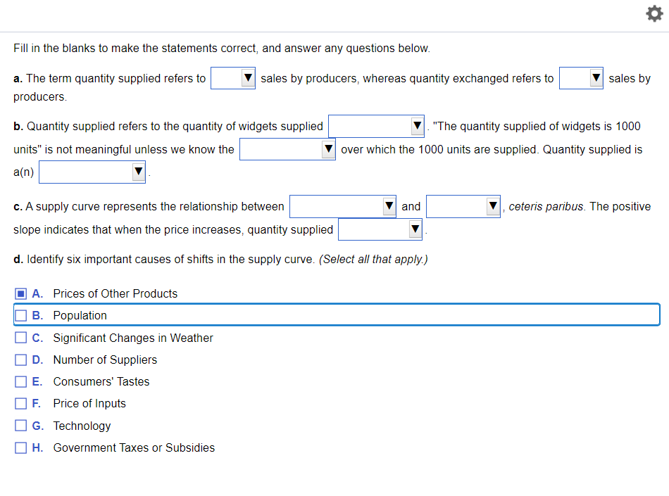 Solved Fill In The Blanks To Make The Statements Correct, | Chegg.com