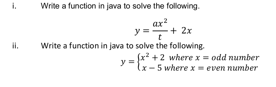 Solved a. Write a program in java to solve for simultaneous | Chegg.com