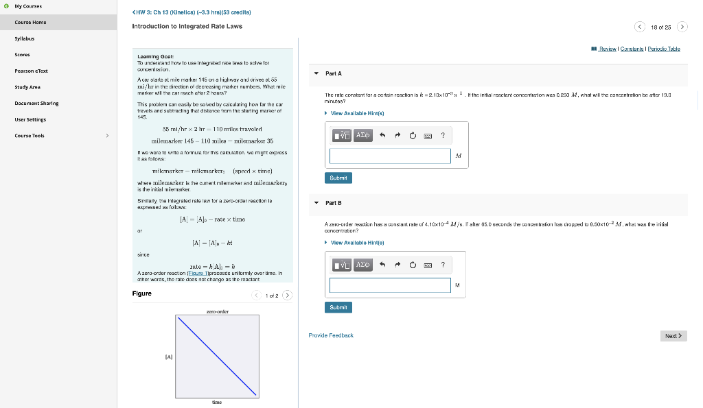 Solved My Courses Course Home CHW 3: Ch 13 (Kinetics) (-3.3 | Chegg.com