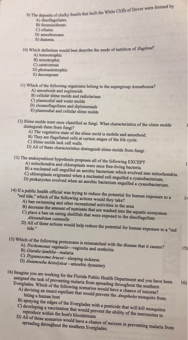 Solved Question. Is A Mixotrophic Protozoan That Is Able To 