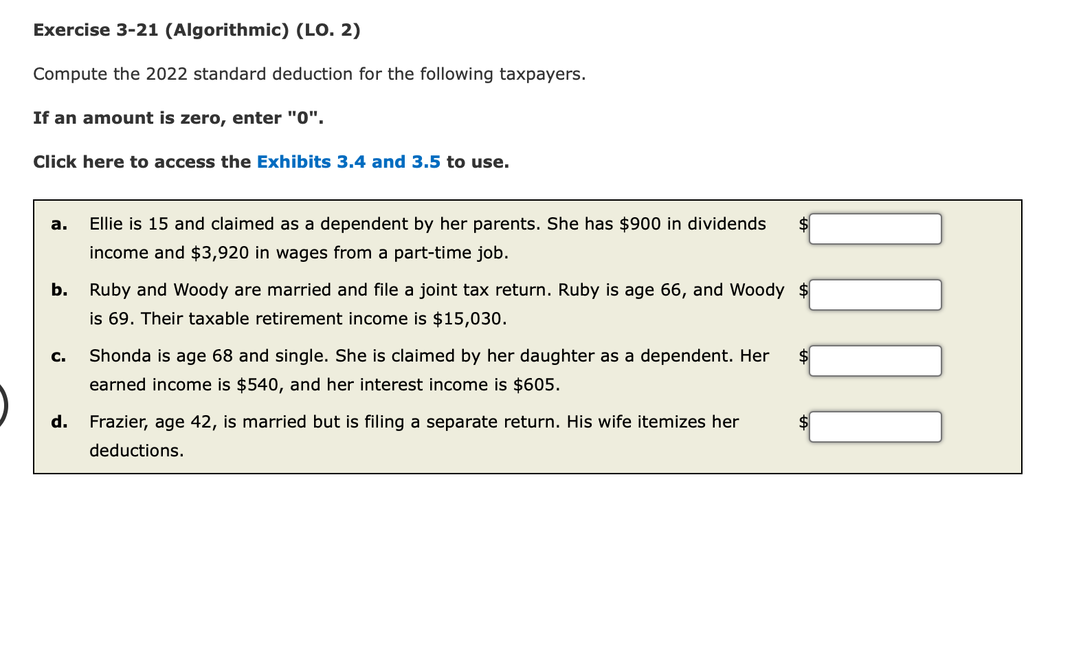 Exercise 3-21 (Algorithmic) (LO. 2) Compute The 2022 | Chegg.com