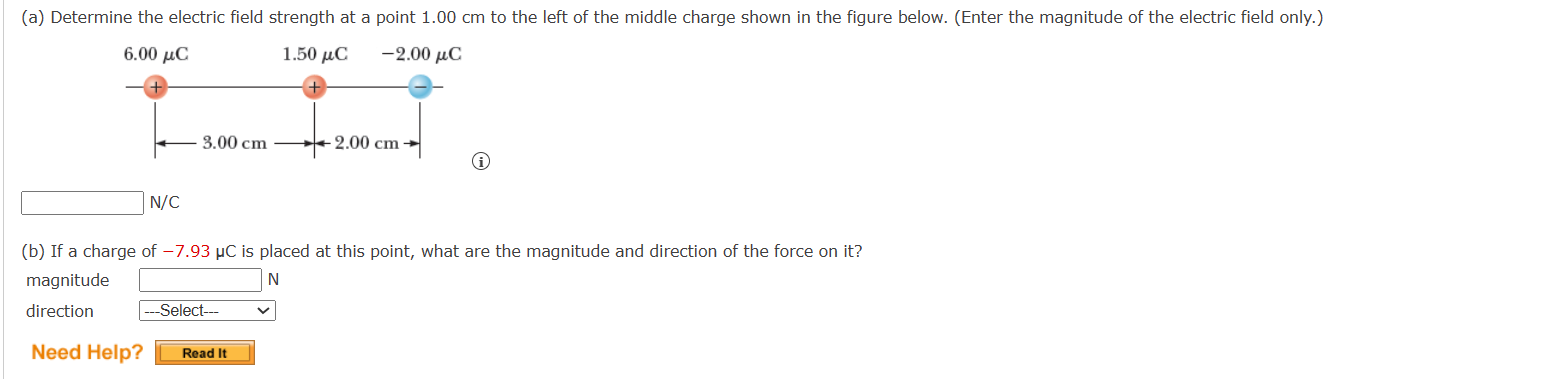 Solved (a) ﻿Determine the electric field strength at a point | Chegg.com