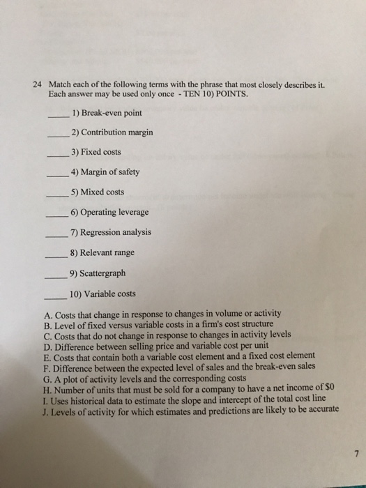 Solved Match each of the following terms with the phrase | Chegg.com