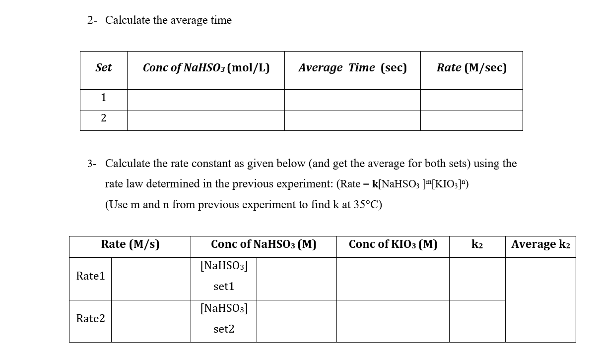 activation energy determination experiment 19c