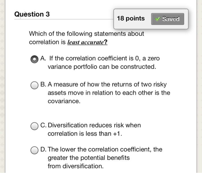 Question 3 18 Points Saved Which Of The Following Chegg