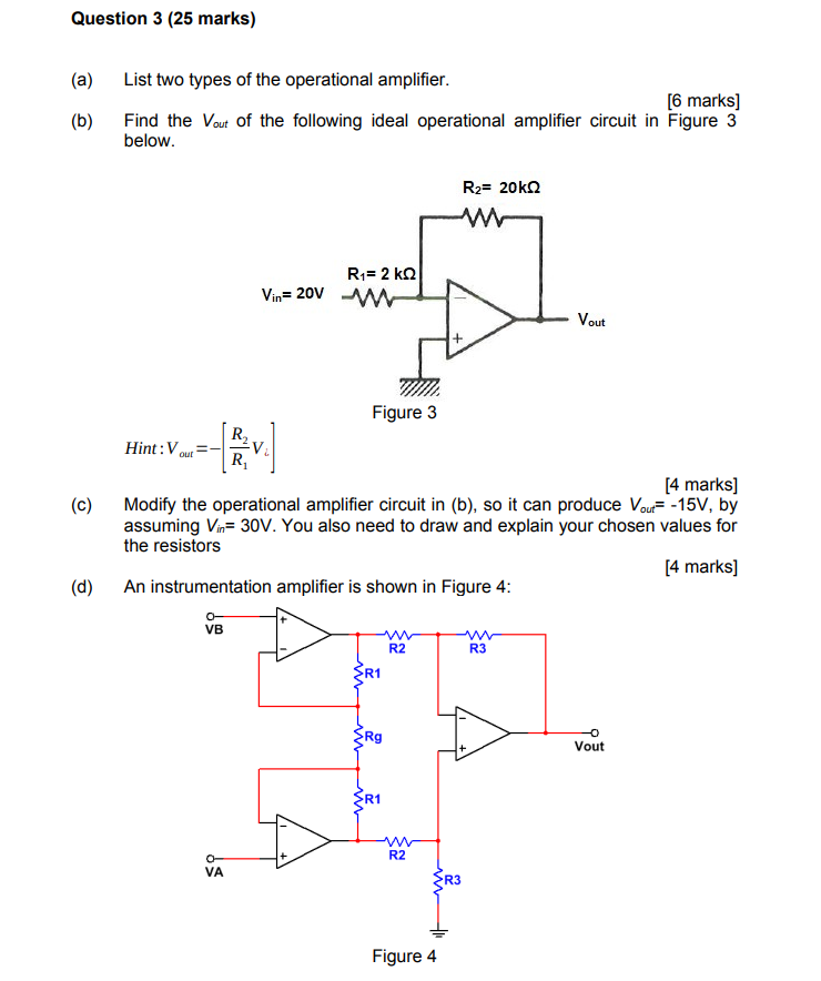 Solved Question 3 25 Marks A List Two Types Of The