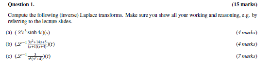 Solved Question 1. (15 marks) Compute the following | Chegg.com