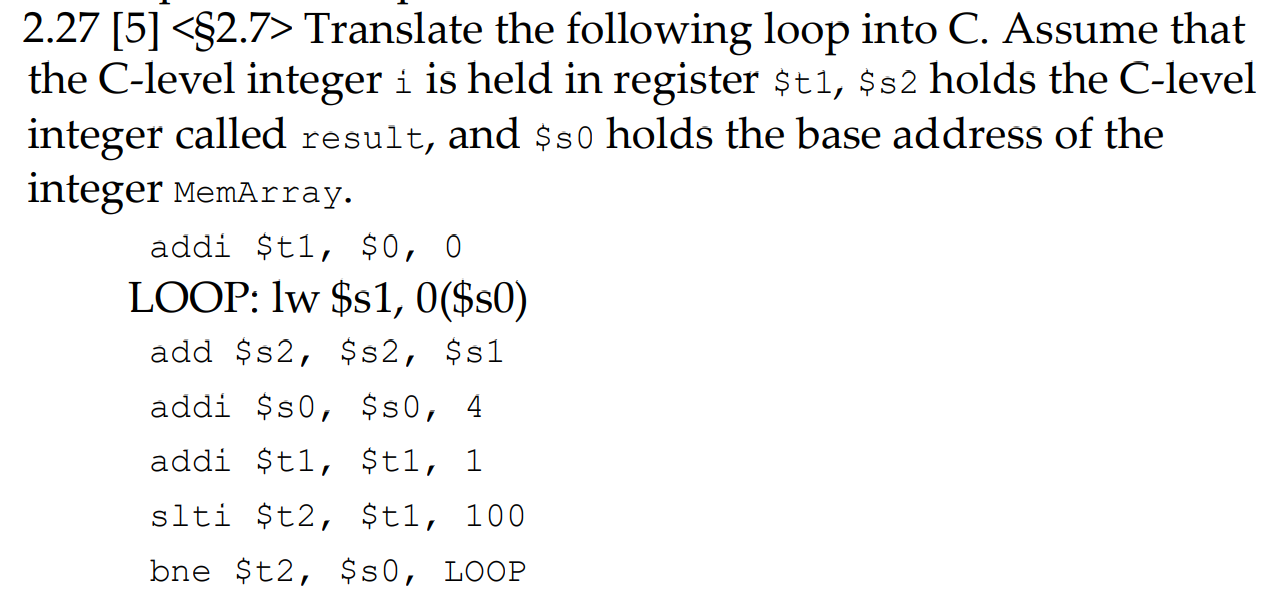 Solved 2.27[5] Translate the following loop into C. | Chegg.com