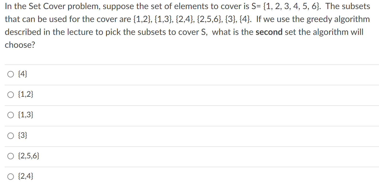 Solved In the Set Cover problem, suppose the set of elements
