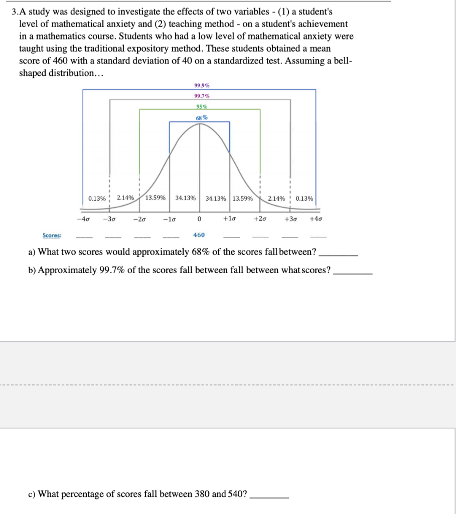 Solved 3.A study was designed to investigate the effects of | Chegg.com