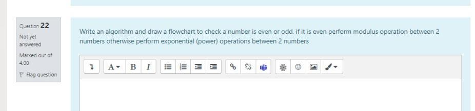Solved Question 22 Not yet Write an algorithm and draw a | Chegg.com