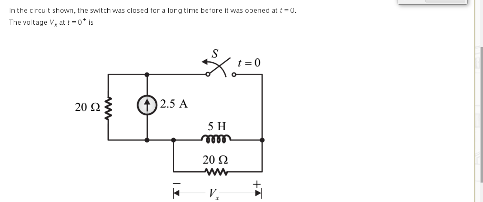 Solved In the circuit shown, the switch was closed for a | Chegg.com