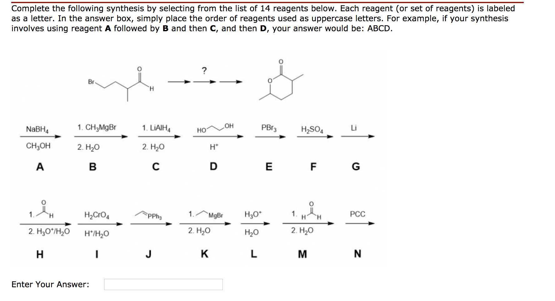 Solved Complete The Following Synthesis By Selecting From | Chegg.com