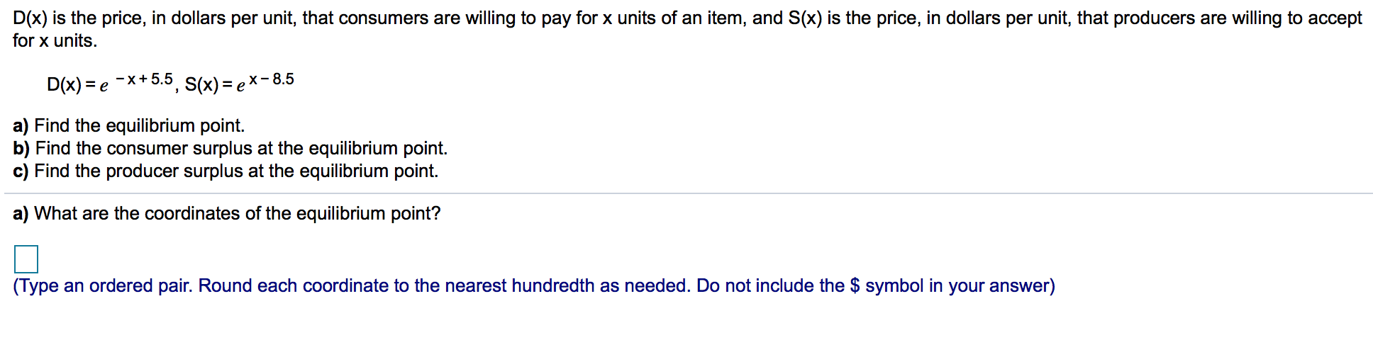 Solved D(x) is the price, in dollars per unit, that | Chegg.com