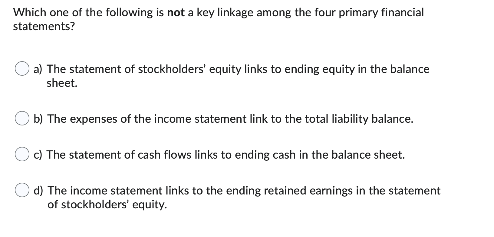 Solved Which one of the following is not a key linkage among | Chegg.com
