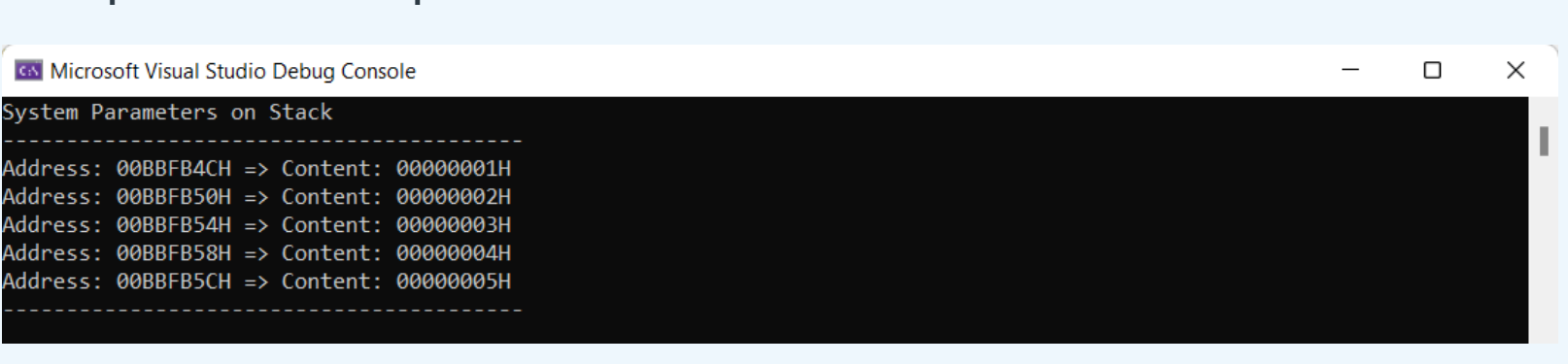 Solved Write the program that displays stack addresses and | Chegg.com
