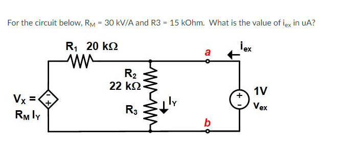 Solved For the circuit below, RM=30kVA ﻿and R3=15kOhm. What | Chegg.com