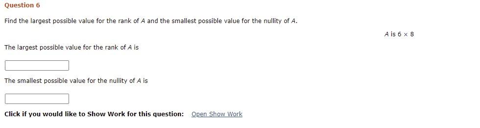 Solved Question 6 Find the largest possible value for the | Chegg.com