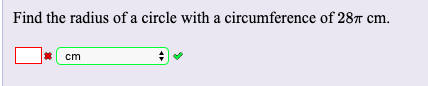 find the circumference of a circle whose radius is 7.2 cm